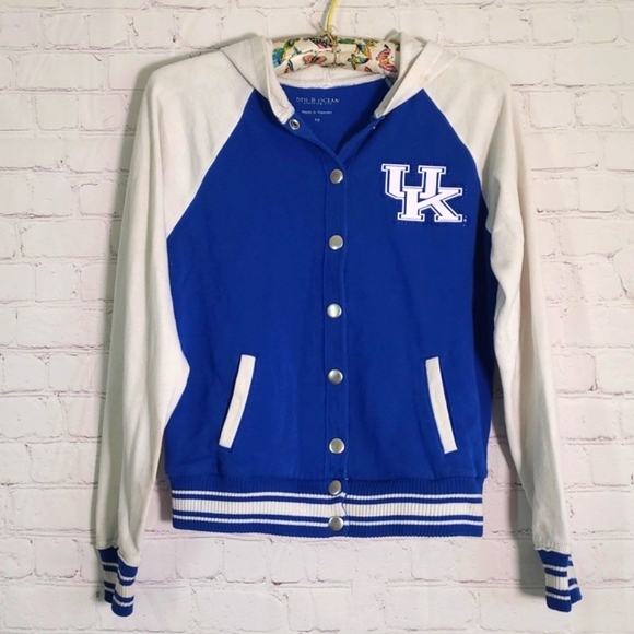 5th & Ocean University of Kentucky Wildcats Cats Button Front Sweatshirt Sz 16 - Picture 10 of 16